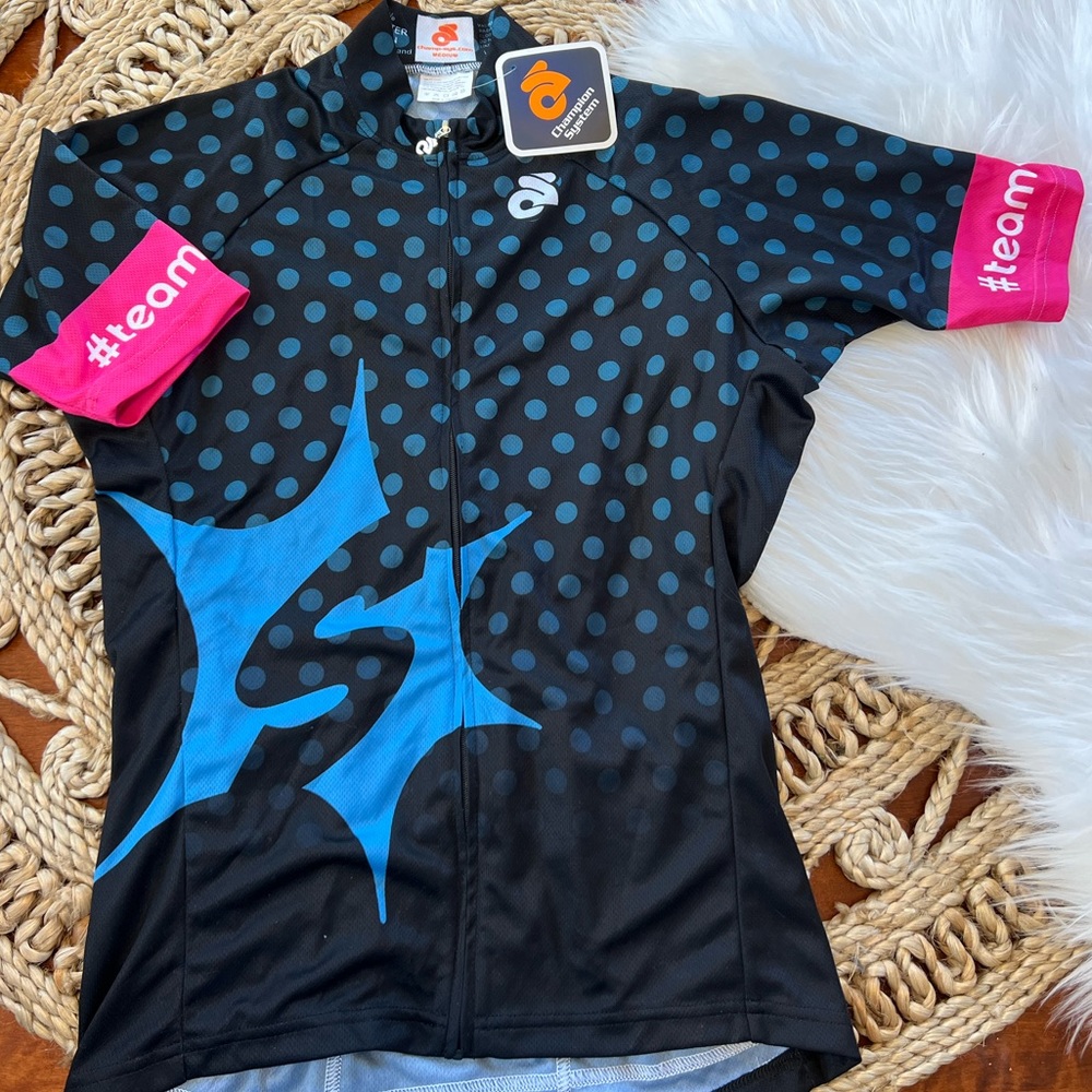 NWT- Sparkle Athletic Cycling Jersey- Size M